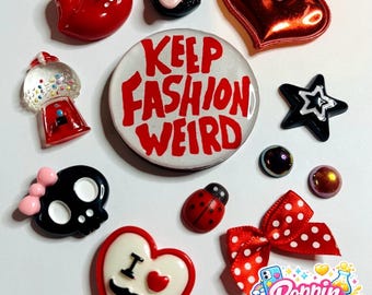 Conjunto de accesorios para hacer amuletos de fundas de teléfono basura, de moda y originales.