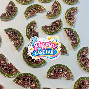 Watermelon Slice Flatback Enamel Charms (Sold Individually)
