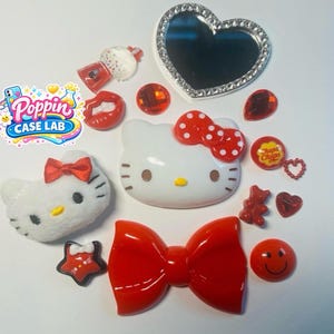 Hello Kitty Red Theme Decoden Cell Phone Case/Junk Case Charm Supplies DIY image 2