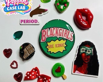 Las chicas negras son amuletos icónicos para fundas de teléfono basura/Suministros para manualidades DIY