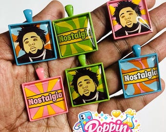 Dijes de bandeja con forma de onda de varilla/dijes de joyería DIY (juego de 6)