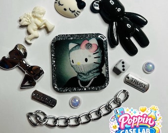 Amuletos para fundas de teléfono Savage Kitty Junk/Suministros para manualidades DIY