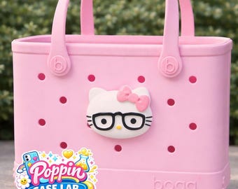 Llavero de bolso de gatito nerd