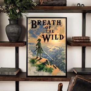 BotW Landscape Poster, Switch Art Print, Gaming Decor