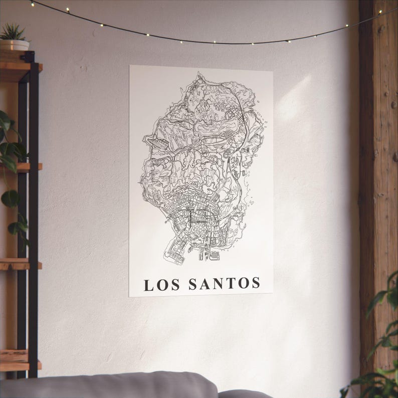 thumbnail image 2 of Grand Theft Auto V (GTA 5) Double-Sided Los Santos Map Poster – No Game Included 2 of 6