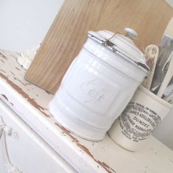 Vintage Canister * French Kitchen * Cafe Coffee * Shabby Patina