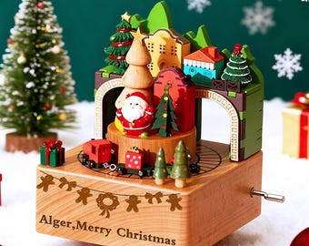 Matchbox Melodies MUSIC BOX Mr. Christmas Animated Scene PLAYS