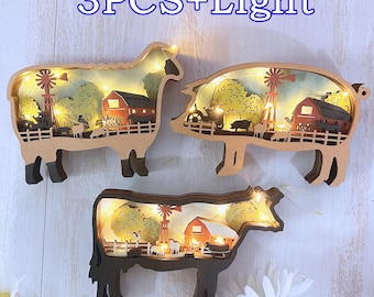 ヴィンテージ アントニオ ヴィタリ 木製玩具 動物 - 刻印入り木製