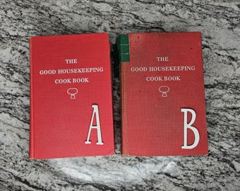 Choice: The Good Housekeeping Cook book | Vintage 1949 | Hardcover, Collectible Recipes, Vintage MCM Decor, Red Cover, Illustrated cookbook