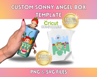 Custom Sonny Angel Box Packaging, Personalized SonnyAngel Inspired Event Party Label, Blind box, Party Favor- DIGITAL DOWNLOAD