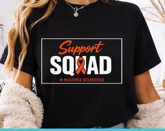 Equipo de apoyo para la esclerosis múltiple, cinta naranja, concienciación sobre la EM / PNG de concienciación sobre la EM, equipo de apoyo para enfermedades crónicas, SVG, descarga digital