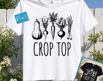 Crop Top PNG : Vintage Vegetable Garden  Bundle PNG Farm Fresh Produce Clipart (Digital Download)