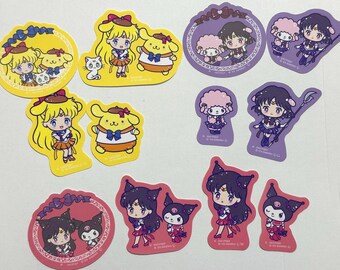 Sailor Moon Sanrio Characters Collaboration Sticker Set Not for Sale SailorSaturn SailorMars Kuromi SailorVenus Pompompurin New Kawaii Japan