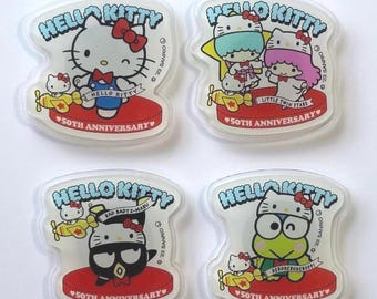 Hello Kitty 50th Anniversary Acrylic Magnet Bad Badtz Maru Hello Kitty Kerokerokeroppi Little Twin Stars Sanrio New Kawaii Japan daiso 2024