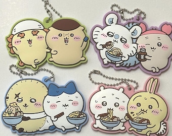 Chiikawa Ramen Rubber Strap Not for Sale Hachiware Momonga New Kawaii Japan Japanese