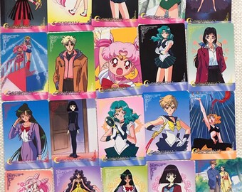 Sailor Moon Cards 90s Official authentic Original Rare Vintage trading cards Limited Edition Sailor Jupiter Kawaii Japan BANDAI