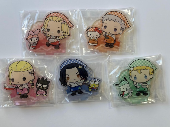 Tokyo Revengers Sanrio Characters Acrylic Stand Figure Hello kitty Mymelody Takashi Mitsuya Mikey Takemichi Draken Keisuke Baji Kawaii Japan
