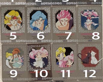 Sailor Moon Cards Official authentic 90s Original Rare Vintage trading cards Limited Edition Sailor Mars Sailor Mercury Kawaii Japan BANDAI