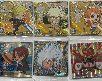 Manga One Piece 25th Anniversary Premium Foil Stickers Monkey D. Luffy Shanks Nami Sanji Usopp Chopper Anime Not for Sale Japan New Unopened