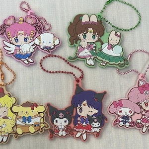 Sailor Moon Sanrio Personages Samenwerking Sleutelhanger Sailor Mars Kuromi Sailor Juno Sailor Venus Niet te koop Sanrio Nieuw Kawaii Japan