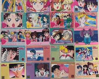 Sailor Moon Cards 2016 Official authentic Original Rare Vintage trading cards Limited Edition Sailor Mars Sailor Mercury Kawaii Japan BANDAI