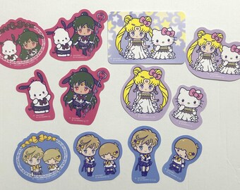 Sailor Moon Sanrio Characters Collaboration Sticker Set Not for Sale Princess Serenity Sailor Uranus Sailor Pluto Pochacco New Kawaii
