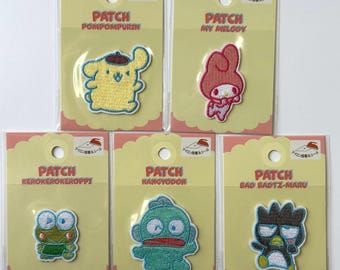 Sanrio Character Iron-On Patch Pompompurin My Melody Kerokerokeroppi Hangyodon Bad Badtz-Maru New Unopened Kawaii Japan Japanese