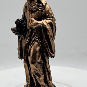 St Benedict of Nursia Statue, Catholic Saint Sculpture, Religious Home Decor, Spiritual Gift, Monastery Figurine, Faith Statue
