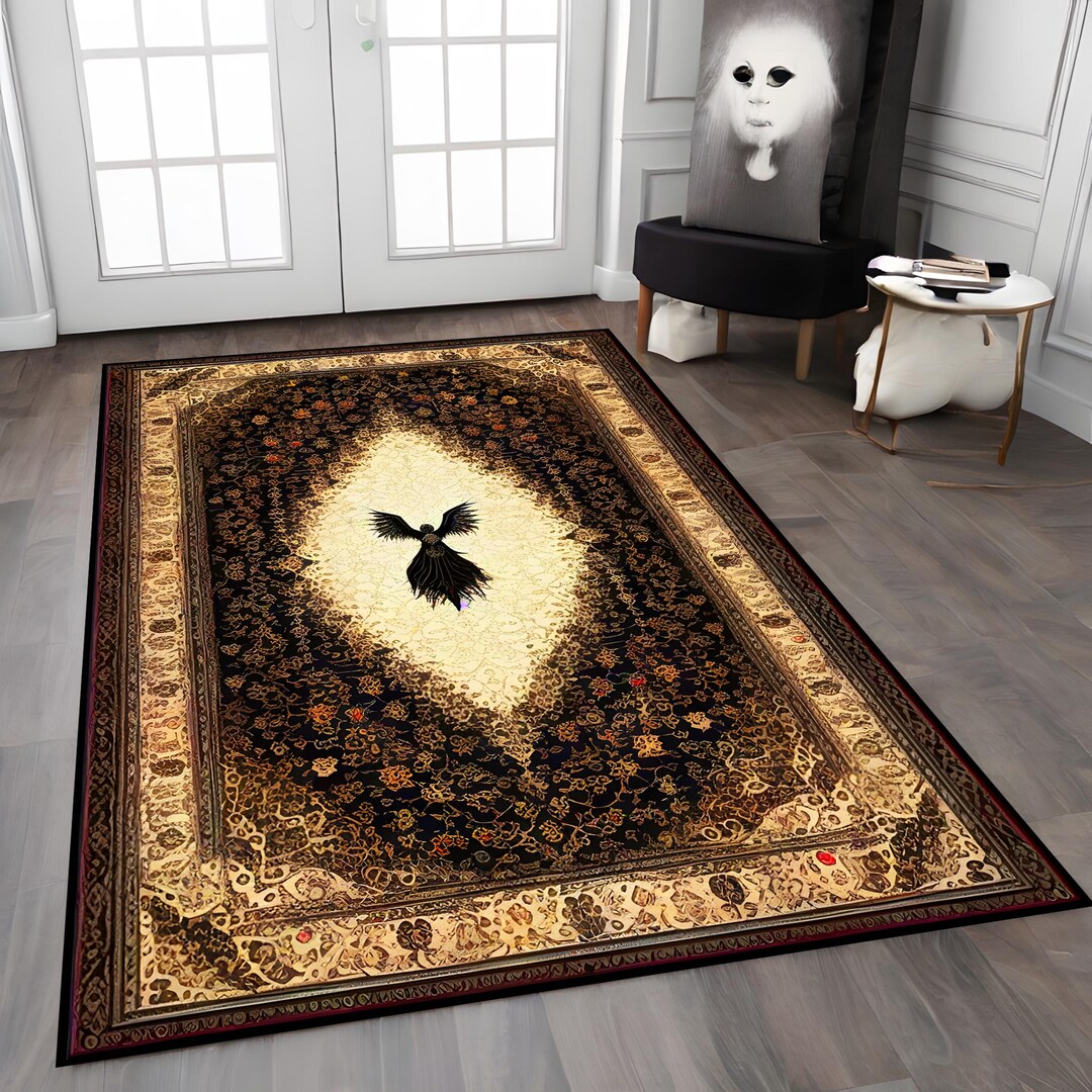 Mystical Demon Rug: Gothic Persian Style With Ottoman Flair, Unique and ...