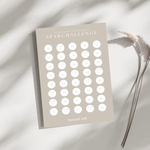 50 Euro Change Savings Challenge A6 | Printable PDF template | Minimalist design | Cash stuffing | Budget planner challenge