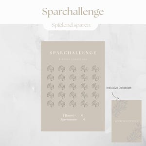 Fitness Savings Challenge A6 | Printable PDF template | Minimalist design | Cash stuffing | Savings game | Budget planner challenge