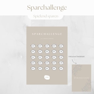 Piggy Bank Savings Challenge A6 | Printable PDF template | Minimalist design | Cash stuffing | Savings game | Budget planner challenge