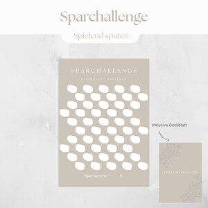 Small Change Savings Challenge A6 | Printable PDF template | Minimalist design | Cash stuffing | Savings game | Budget planner challenge
