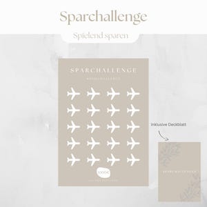 Travel Savings Challenge A6 | Printable PDF template | Minimalist design | Cash stuffing | Savings game | Budget planner challenge