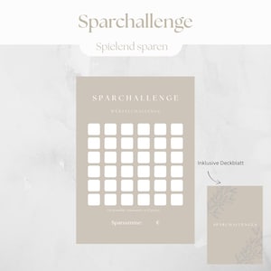 Cube Savings Challenge A6 | Printable PDF template | Minimalist design | Cash stuffing | Savings game | Budget planner challenge