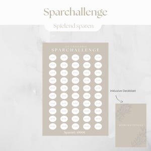 20 Euro Savings Challenge A6 | Printable PDF template | Minimalist design | Cash stuffing | Savings game | Budget planner challenge