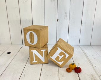 Cubos grandes "ONE", accesorios de fotografía, bloques para el primer cumpleaños, juguetes de madera para niños pequeños, regalos para padres, concepto navideño rústico, sesión de fotos