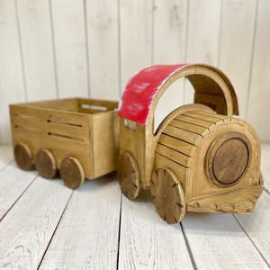 木製列車写真撮影用小道具、新生児写真撮影用小道具、幼児および赤ちゃん用列車、保育室の装飾、素朴な列車とワゴンセット、クリスマスギフト