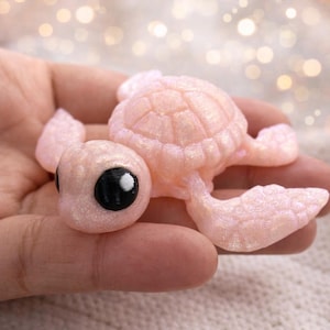 3D Printed Mini Sea Turtle Fidget Toy - Articulated Sensory Gift