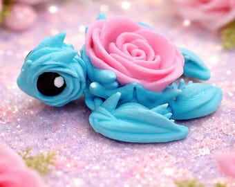 3D Printed Rose Turtle: Articulated Fidget Sensory Toy