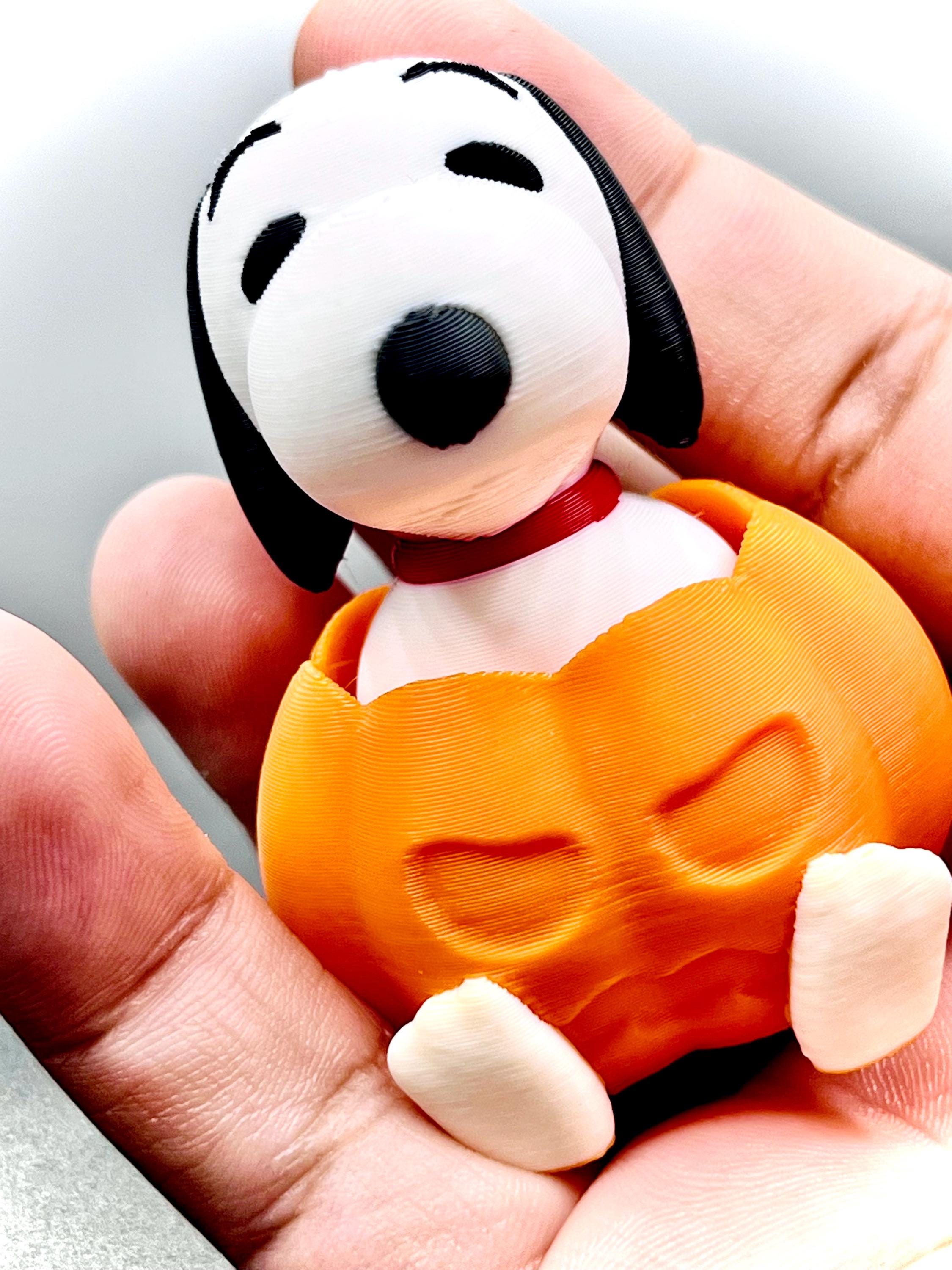 3D Printed Snoopy Pumpkin Fidget Clicker: Sensory Desk Toy Spooky