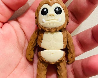 Mini Articulated Bigfoot Fidget Toy: 3D Printed Sensory Gift