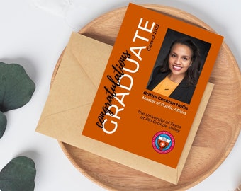Plantilla personalizable para anuncios de graduación, 5x7 (Descarga digital)