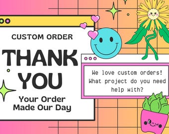 Diseño de pedido personalizado de Etsy