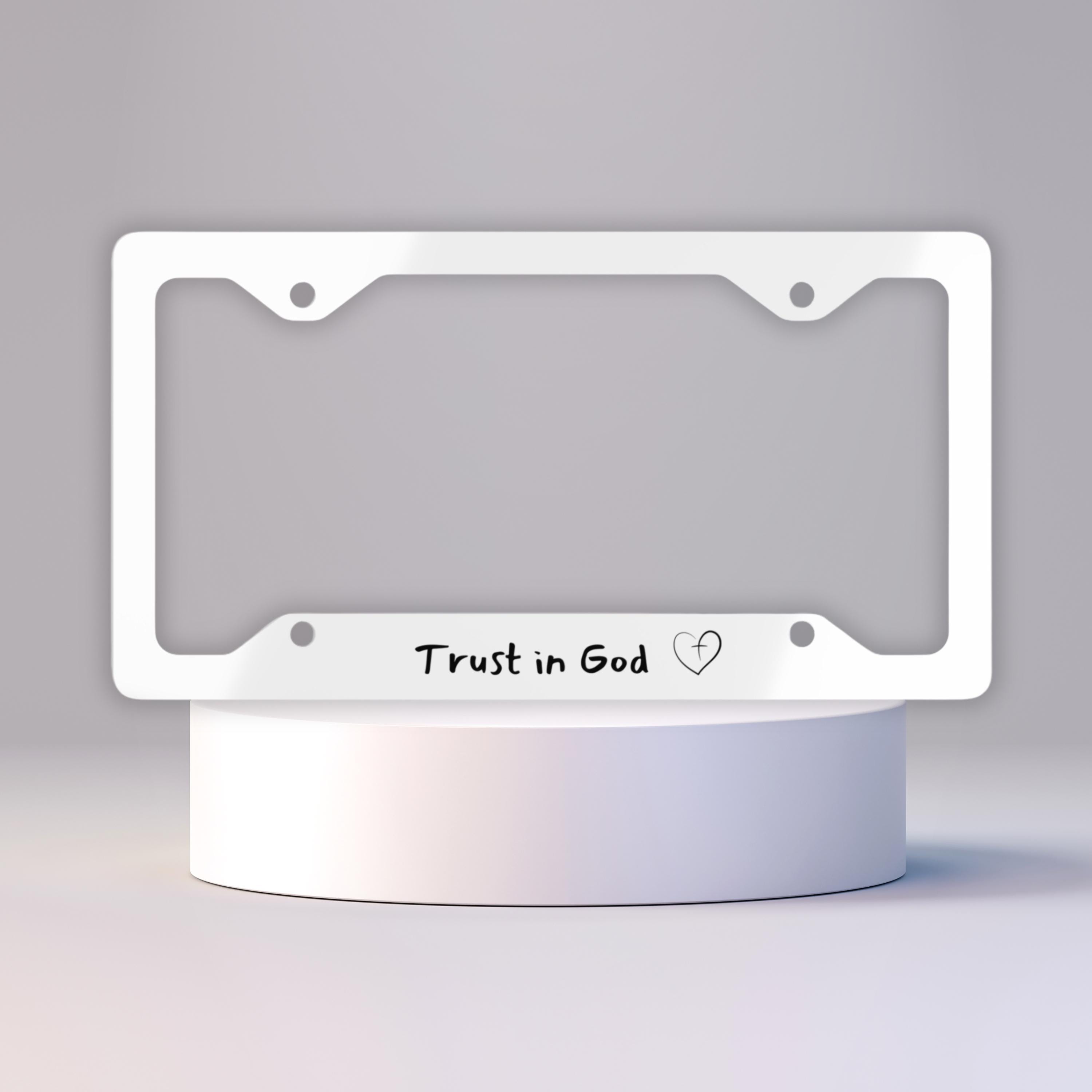 Christian Key Chain We Trust In God License Plate Frame Metal Christian  Quote License Plate Frame For Thanksgiving Christ Is King Personalized  License Plate Frame With Mounting Kit Inspirational Car Accessory