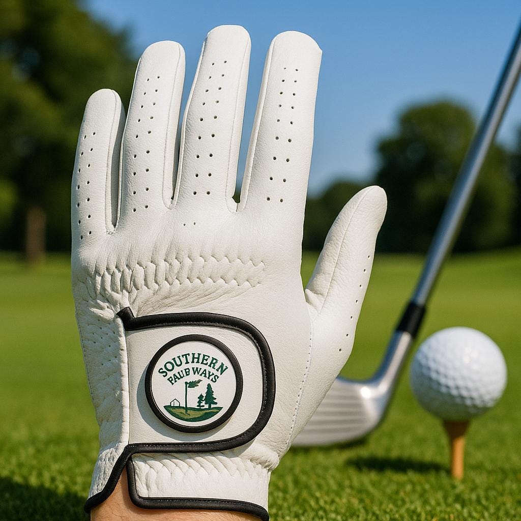 Luva de golfe com logotipo personalizado – Couro Cabretta Premium com marcador magnético | Presente personalizado para golfistas