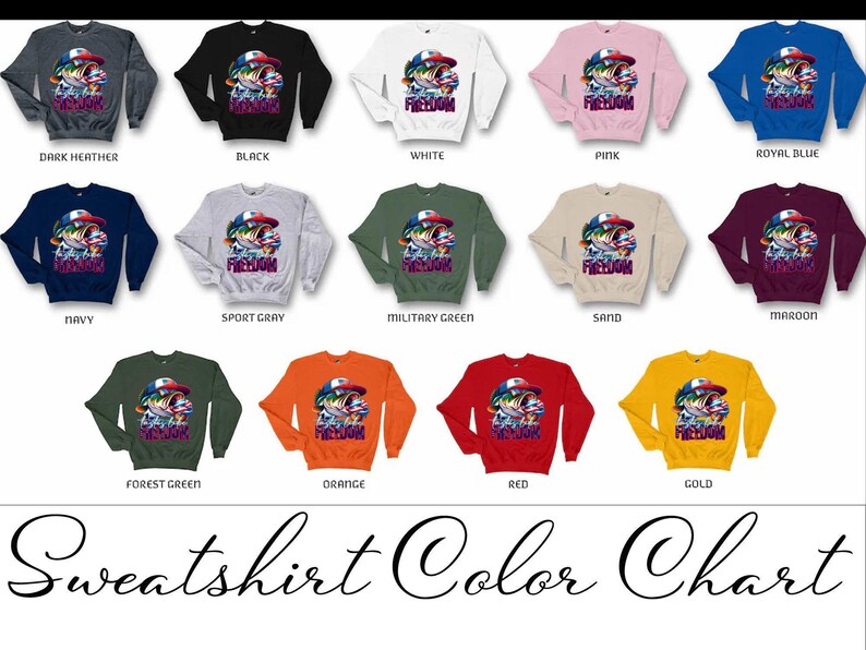 Colorful Graphic Sweatshirt Freedom Design, Unisex Crewneck Pullover Casual Wear, Multiple Colors Available, Comfortable Fit