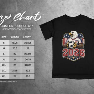 USA Soccer 2026 T-Shirt, American Eagle Patriotic Football Fan Tee, Distressed USMNT Gift Bild 10