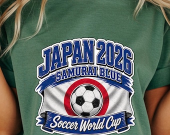 Japan 2026 World Cup T-Shirt, Samurai Blue Football Fan Gift, Soccer Team Supporter Tee, Distressed Japan Flag Match Day Apparel