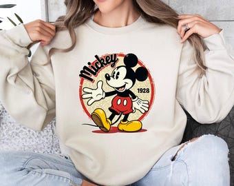 Retro Mickey Mouse Shirt, 1928 Vintage Mickey Shirt, Disney Vacation Shirt, Disneyland Mickey Shirt,Classic Mickey Tee Magic Kingdom Shirt,